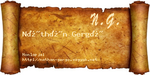 Náthán Gergő névjegykártya