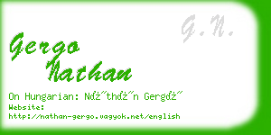 gergo nathan business card